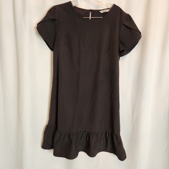 Beyove Women's Ruffle Dress Short Sleeve Round Neck Casual Dress Loose Flowy M - Picture 2 of 9